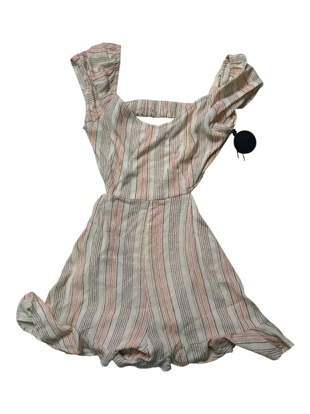 Muse Cream Striped Romper with multicolored stripes Size Small